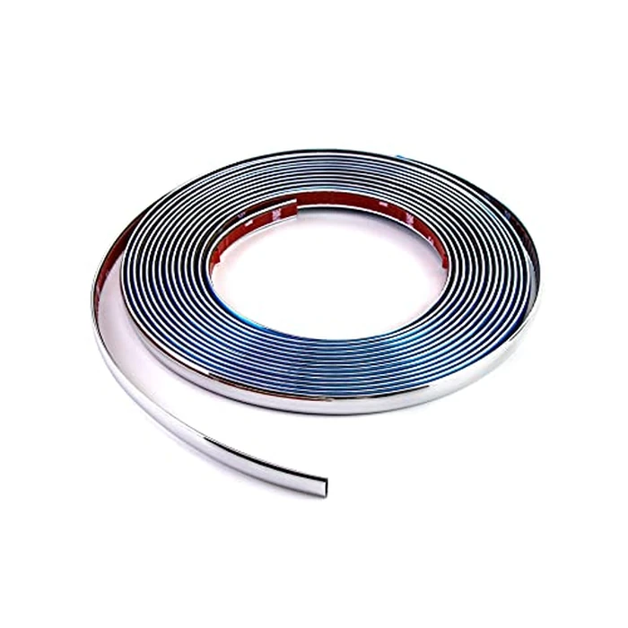 QWORK Automotive Chrome Trim Molding, 1/2 inch Wide 26FT DIY Moulding Trim Strip Line Decoration for Car/Truck Door Window Side Scratchproof by QWORK - Used - Like New condition