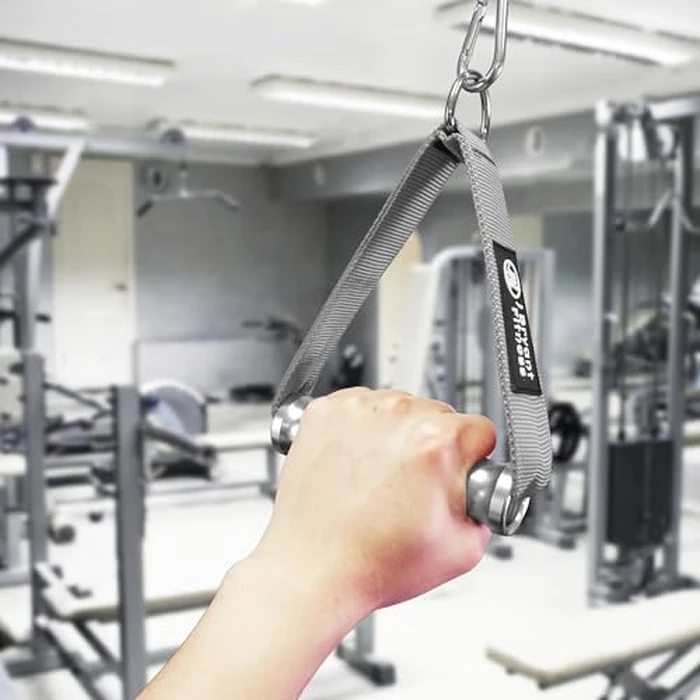 J Bryant Cable Machine Handles Attachment for Pulley Machine Heavy Duty Metal D Handle Aluminum Alloy Handle Grips Durable Workout Handles Pulley LAT Pulldown System by J Bryant - Image 2