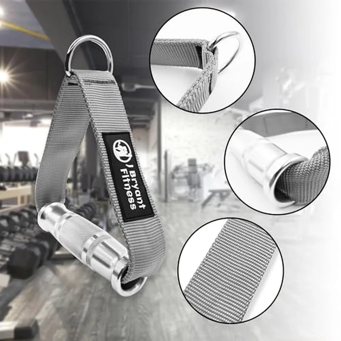 J Bryant Cable Machine Handles Attachment for Pulley Machine Heavy Duty Metal D Handle Aluminum Alloy Handle Grips Durable Workout Handles Pulley LAT Pulldown System by J Bryant - Image 6