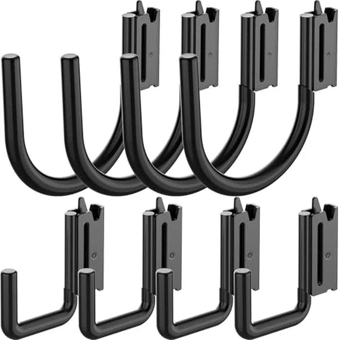 KOPKIO 8 PCS Heavy Duty E Track Hooks J Hooks 2" and 4", E Track X Track Steel Hanger Spring Fitting E Track Accessories for Enclosed Trailer, Cargo Van,Semi-Trucks Trailer by KOPKIO - Image 1