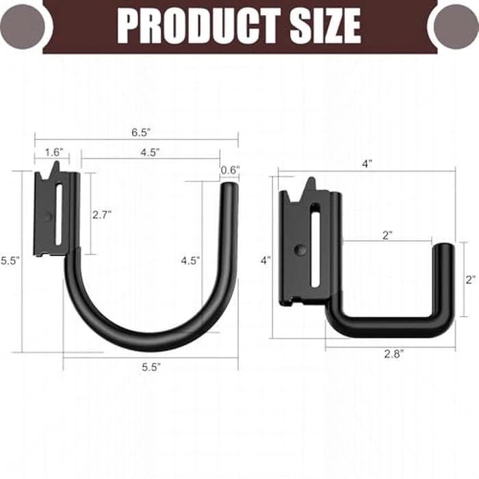KOPKIO 8 PCS Heavy Duty E Track Hooks J Hooks 2" and 4", E Track X Track Steel Hanger Spring Fitting E Track Accessories for Enclosed Trailer, Cargo Van,Semi-Trucks Trailer by KOPKIO - Image 2