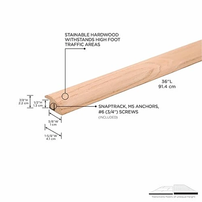 M-D Building Products 48909 36-Inch Hardwood Transition Tile to Vinyl by M-D Building Products - Image 2