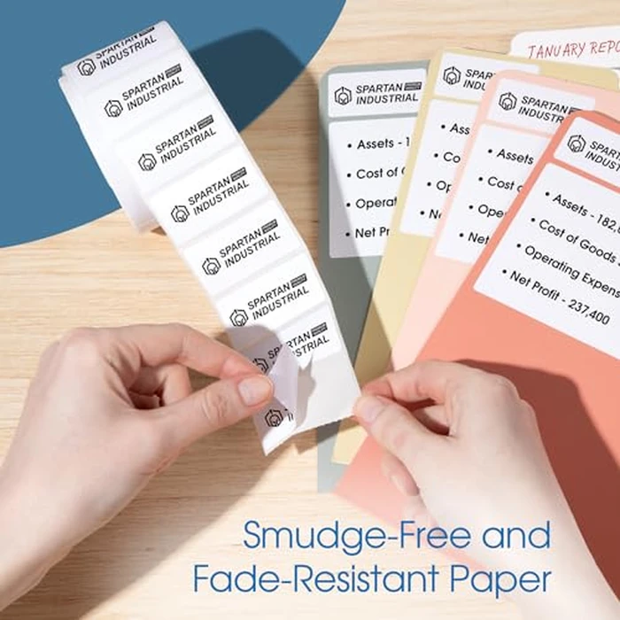 Spartan Industrial - 2.25" X 1.25" Direct Thermal Labels (10000 Count, 10 Rolls) UPC Barcode Stickers, SKU Labels, Address and Mailing - Compatible with Zebra and Rollo Printers by Spartan Industrial - Image 4