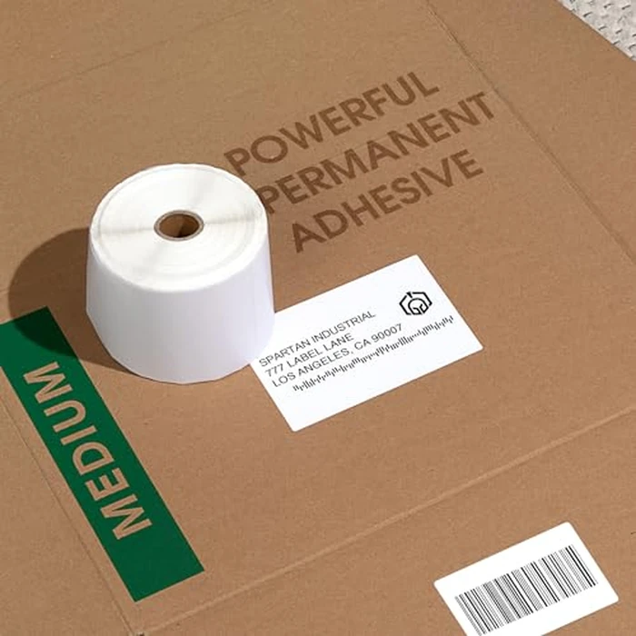 Spartan Industrial - 2.25" X 1.25" Direct Thermal Labels (10000 Count, 10 Rolls) UPC Barcode Stickers, SKU Labels, Address and Mailing - Compatible with Zebra and Rollo Printers by Spartan Industrial - Image 5