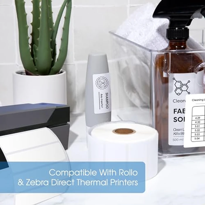 Spartan Industrial - 2.25" X 1.25" Direct Thermal Labels (10000 Count, 10 Rolls) UPC Barcode Stickers, SKU Labels, Address and Mailing - Compatible with Zebra and Rollo Printers by Spartan Industrial - Image 6