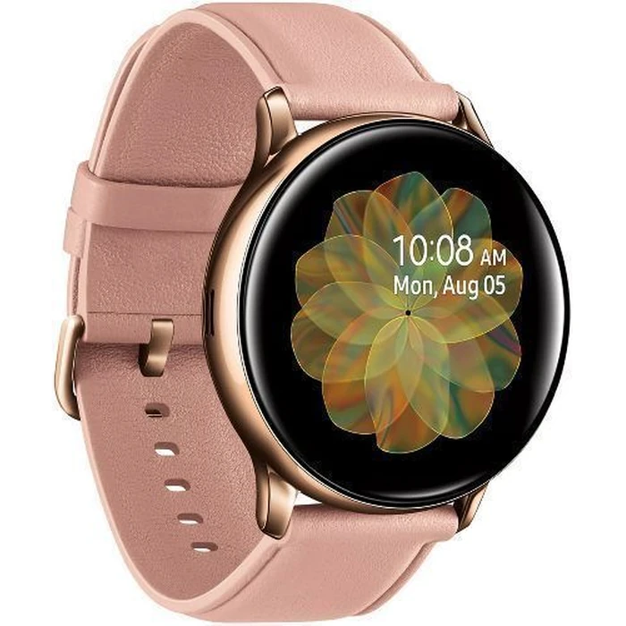 Samsung Galaxy Watch Active2 (Bluetooth + LTE) - 4GB - 44mm - Gold Stainless Steel Case with Pink Leather Leather Strap by Samsung - Image 3