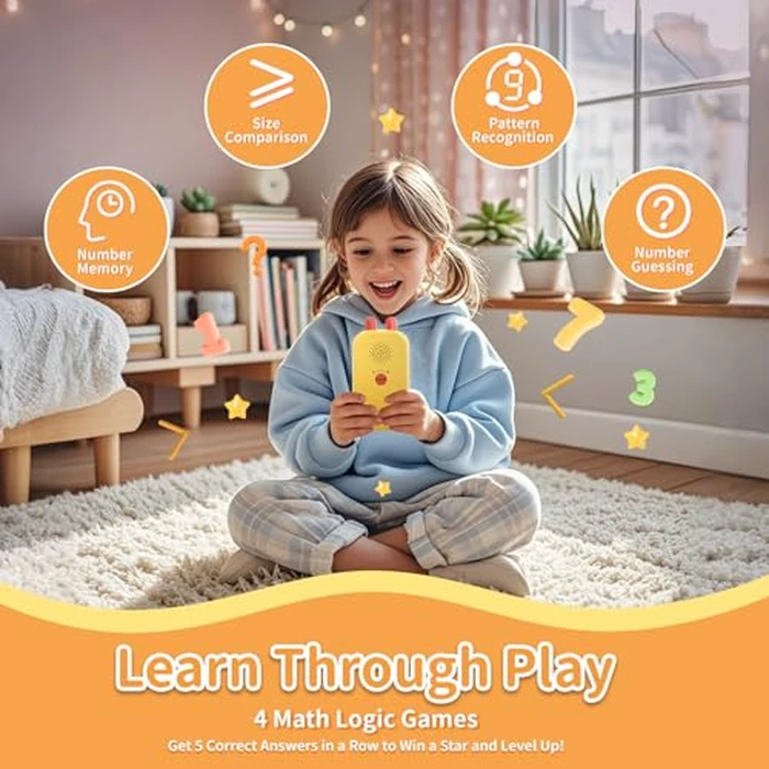 alilo Math Games for Kids Ages 5-12, Portable Math Toys for Practicing Addition, Subtraction, Multiplication and Division, Fun Educational Toy with 5 Modes, 19 Math Games, and 50K Math Questions by alilo - Image 2