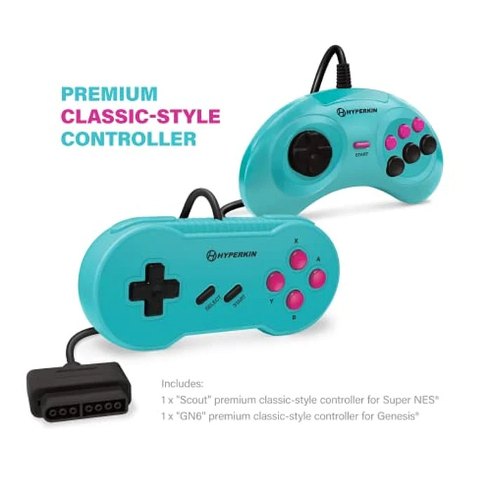 Hyperkin - RetroN 3 (3-in-1) AV Gaming Console Console System with Controllers for Nintendo NES/Super NES (SNES) / Super Famicom/Genesis, (Hyper Beach) by Hyperkin - Image 2