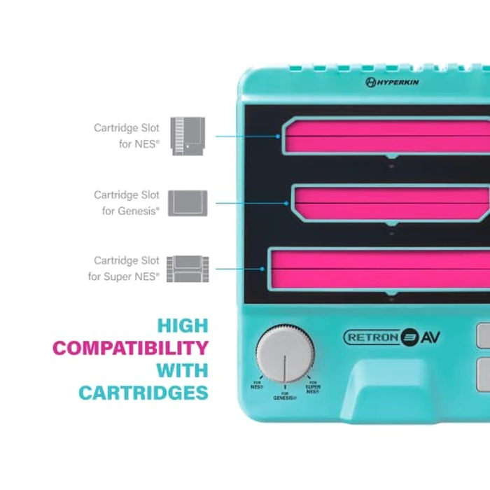 Hyperkin - RetroN 3 (3-in-1) AV Gaming Console Console System with Controllers for Nintendo NES/Super NES (SNES) / Super Famicom/Genesis, (Hyper Beach) by Hyperkin - Image 3