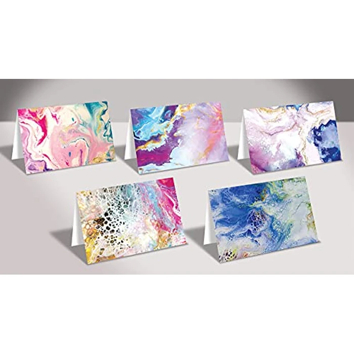Better Office Products 100-Pack All Occasion Greeting Cards, Assorted Blank Note Cards, 4 x 6 inch, 5 Abstract Art Designs, Blank Inside, with Envelopes, 100 Pack by Better Office Products - Image 5