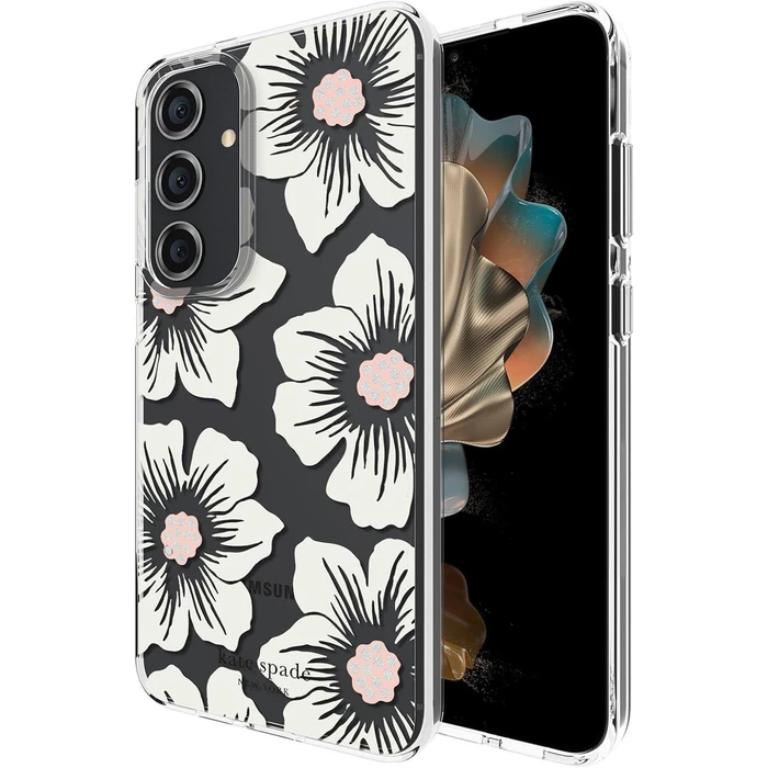 Kate Spade New York Protective Hardshell Phone Case for Galaxy S24 - Hollyhock Cream by Kate Spade New York - Refurbished - Brand New condition - US$13.43