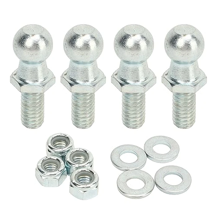 Automotive Replacement Ball Studs 4PCS 13mm Ball Studs with Hardware 5/16in 18 Thread Long Durability for Gas Lift Strut by Acouto - Image 1