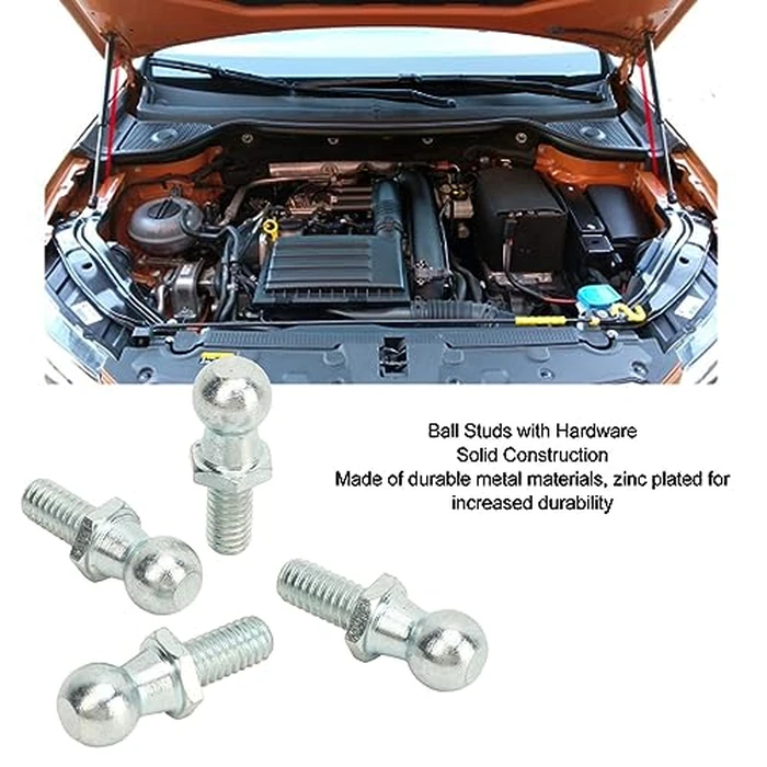 Automotive Replacement Ball Studs 4PCS 13mm Ball Studs with Hardware 5/16in 18 Thread Long Durability for Gas Lift Strut by Acouto - Image 3