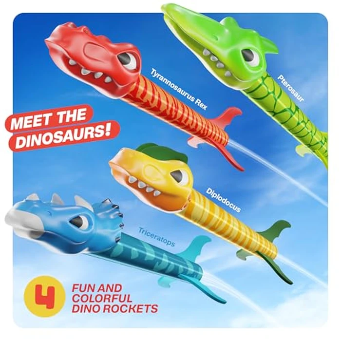 Ninja Blast Dinosaur Toy Rocket Launcher for Kids Toys for Kids 3-5 5-7 4-6 - Outdoor Toys for Kid Ages 4-8 - 3 4 Year Old Boy Birthday Gift - Gifts for Boys Age 3 4 5 6 Years Toy for Toddlers by Ninja Blast - Image 3