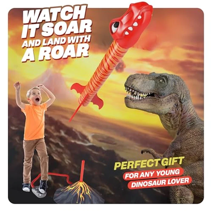 Ninja Blast Dinosaur Toy Rocket Launcher for Kids Toys for Kids 3-5 5-7 4-6 - Outdoor Toys for Kid Ages 4-8 - 3 4 Year Old Boy Birthday Gift - Gifts for Boys Age 3 4 5 6 Years Toy for Toddlers by Ninja Blast - Image 5