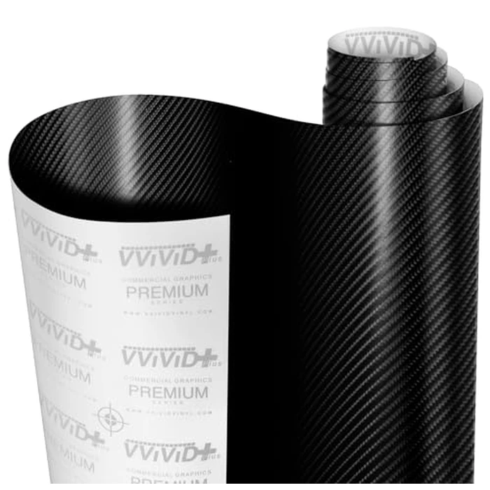 VViViD Black True R Carbon Fiber Vinyl Wrap Roll with Air Release Technology (20ft x 5ft) by VViViD - Image 2