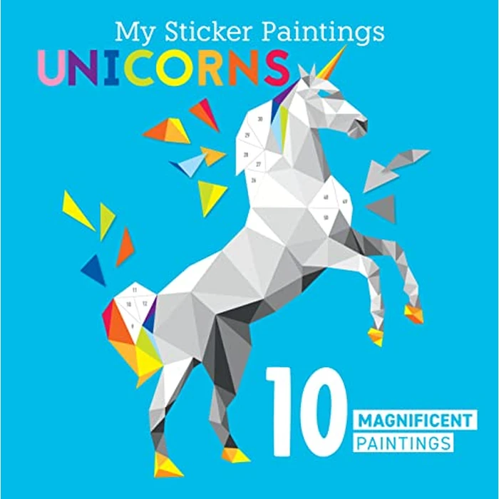 My Sticker Paintings: Unicorns: 10 Magnificent Paintings by Happy Fox Books - Used - Acceptable condition - CA$11.51