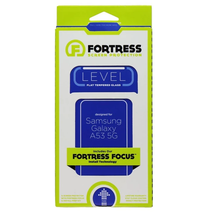 Fortress Level Flat Tempered Glass Screen Protector for Galaxy A53 (5G) - Clear by Fortress - Refurbished - Brand New condition - US$8.28