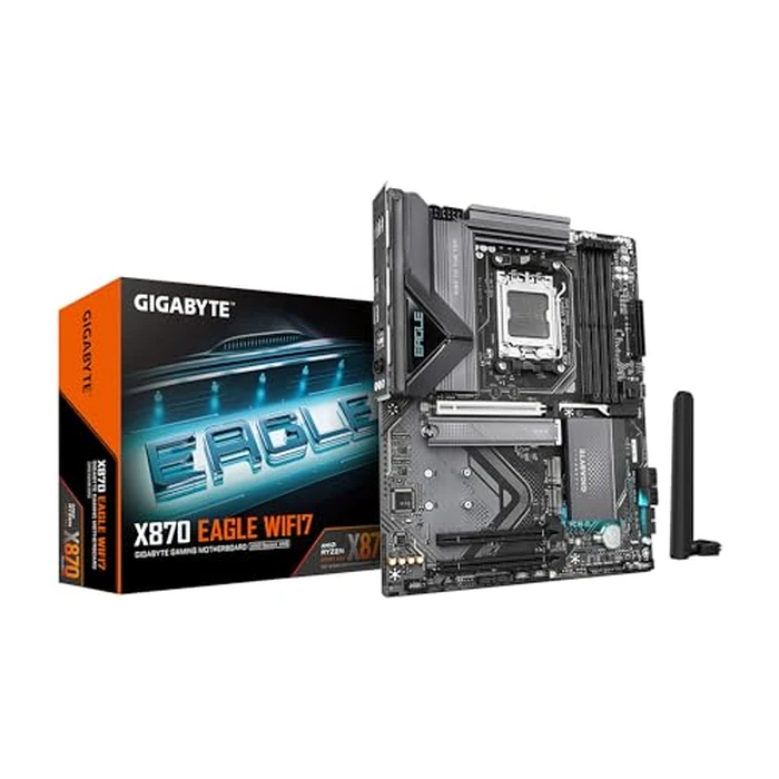 GIGABYTE X870 Eagle WIFI7 AMD AM5 LGA 1718 Motherboard, ATX, DDR5, 4X M.2, PCIe 5.0, USB4, WIFI7, 2.5GbE LAN, EZ-Latch, 5-Year Warranty by GIGABYTE - Used - Very Good condition - CA$193.92