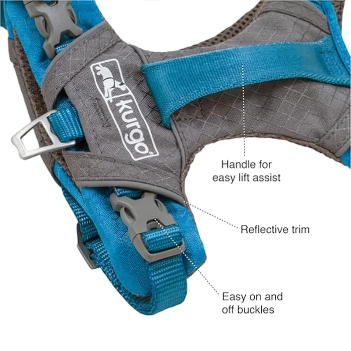 Kurgo Journey Air Dog Harness, Vest Harnesses for Dogs, Pet Hiking Harness for Running & Walking, Reflective, Padded, Includes Control Handle, No Pull Front Clip (Coral, Large) by Kurgo - Image 4