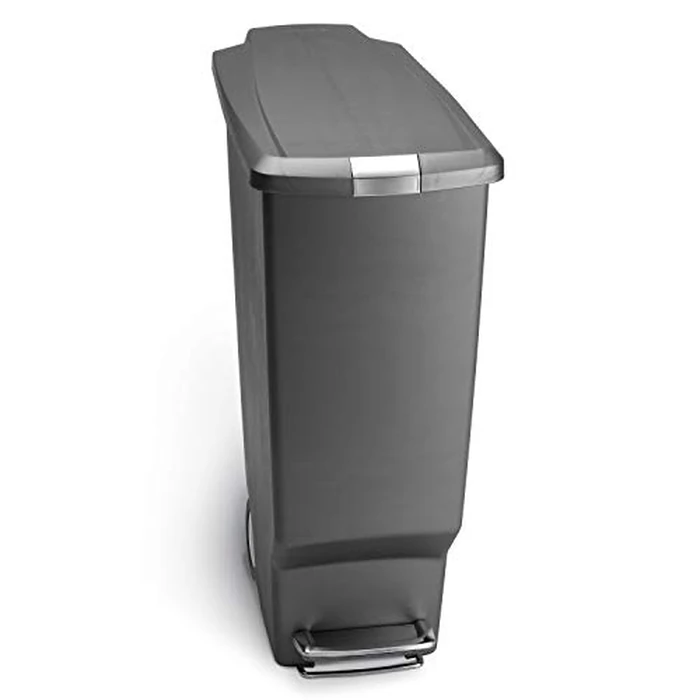 simplehuman 40 Liter / 10.6 Gallon Slim Kitchen Step Trash Can With Secure Slide Lock, Grey Plastic by simplehuman - Used - Acceptable condition - US$38.24