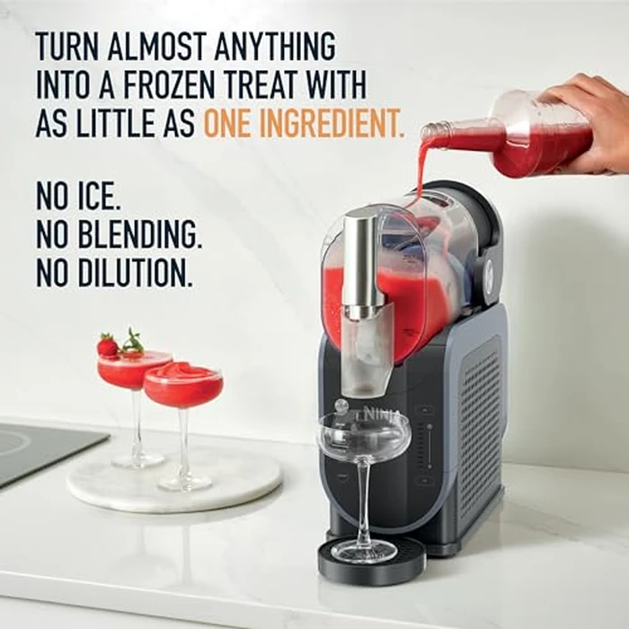 Ninja SLUSHi with RapidChill Technology, 88 oz. Frozen Drink & Slushie Machine, 5 Preset Programs, Margaritas, Frappés, and More, Premium Accents, Black, FS301 by Ninja - Image 4