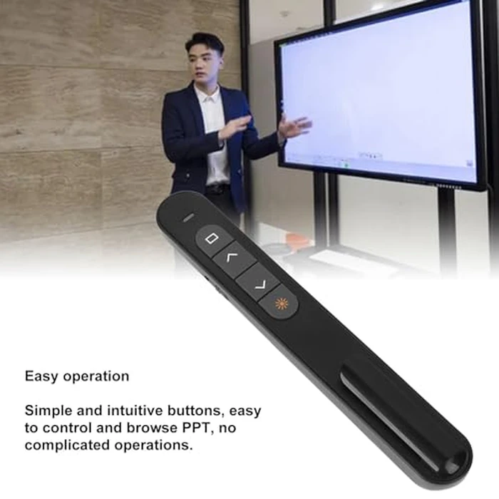 Presenter Remote, Clicker for Laptop PowerPoint Presentations Pointer, Portable PPT Clicker with Multiple Functions, Lightweight for Classroom Office by ASHATA - Image 2