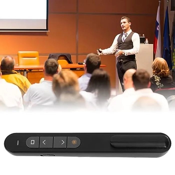 Presenter Remote, Clicker for Laptop PowerPoint Presentations Pointer, Portable PPT Clicker with Multiple Functions, Lightweight for Classroom Office by ASHATA - Image 6