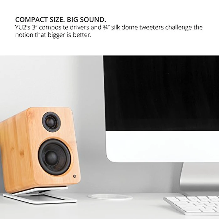 Kanto YU2MB PC Gaming Desktop Speakers | 3" Composite Drivers | 3/4" Silk Dome Tweeter | Class D Amplifier | 100 Watts | Built-in USB DAC | Subwoofer Output | Pair | Matte Black by Kanto - Image 6