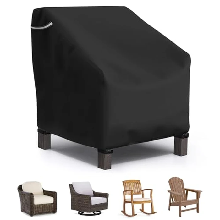 STARTWO Patio Chair Covers Outdoor Furniture Covers Waterproof Fit for 32"Lx 37" W x 36"H, Lounge Deep Seat Cover, Heavy Duty Chair Covers for Lawn Furnitures, Black by STARTWO - Used - Like New condition - CA$20.47
