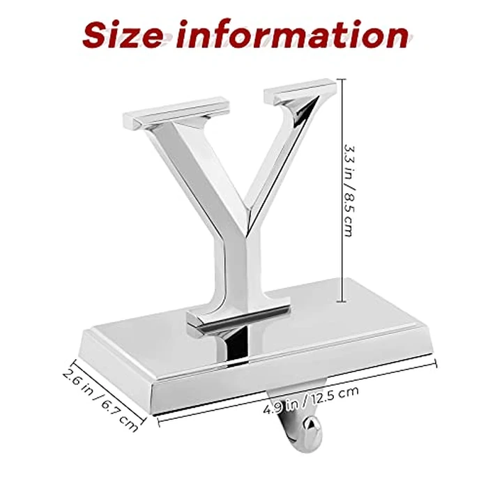 MCEAST Pack of 3 Christmas Stocking Holders Metal Mantel Stocking Clips Fireplace Stocking Hangers for Christams Decoration, Silver by MCEAST - Image 2