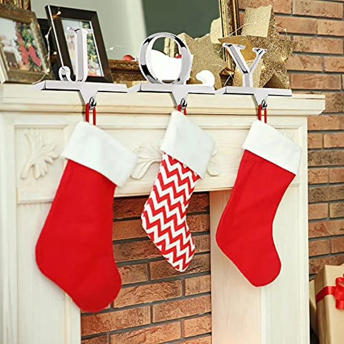 MCEAST Pack of 3 Christmas Stocking Holders Metal Mantel Stocking Clips Fireplace Stocking Hangers for Christams Decoration, Silver by MCEAST - Image 7