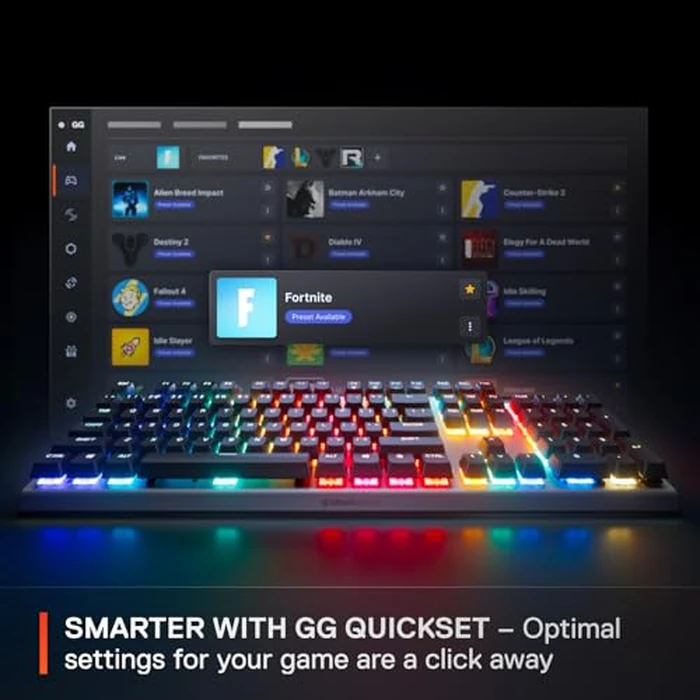 SteelSeries Apex Pro Gen 3 OmniPoint 3.0 HyperMagnetic Switches - Adjustable Actuation - Rapid Trigger - Game-Ready Presets - Protection Mode - Rapid Tap/SOCD - OLED - RGB - PBT Keycaps - USB-C by SteelSeries - Image 4