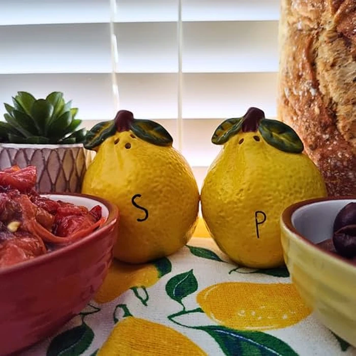 Whistywares Lemon Salt and Pepper Shakers Set - Colorful Ceramic Design - 200ml, 105g - Non-Fading, Dishwasher Safe, Easy Refill - Stable Base - Citrus Kitchen Essential, Home Decoration by WW WHISTYWARES - Image 3