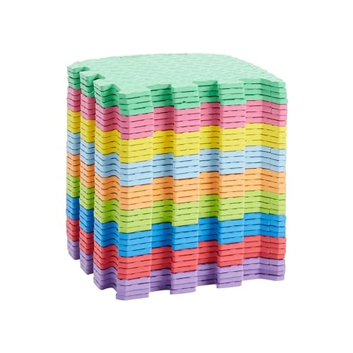 Amazon Basics Kids Puzzle Exercise Interlocking Play Mat, EVA Foam - 36 Tiles, 12" x 12", 54 Borders by Amazon Basics - Used - Very Good condition - CA$63.86