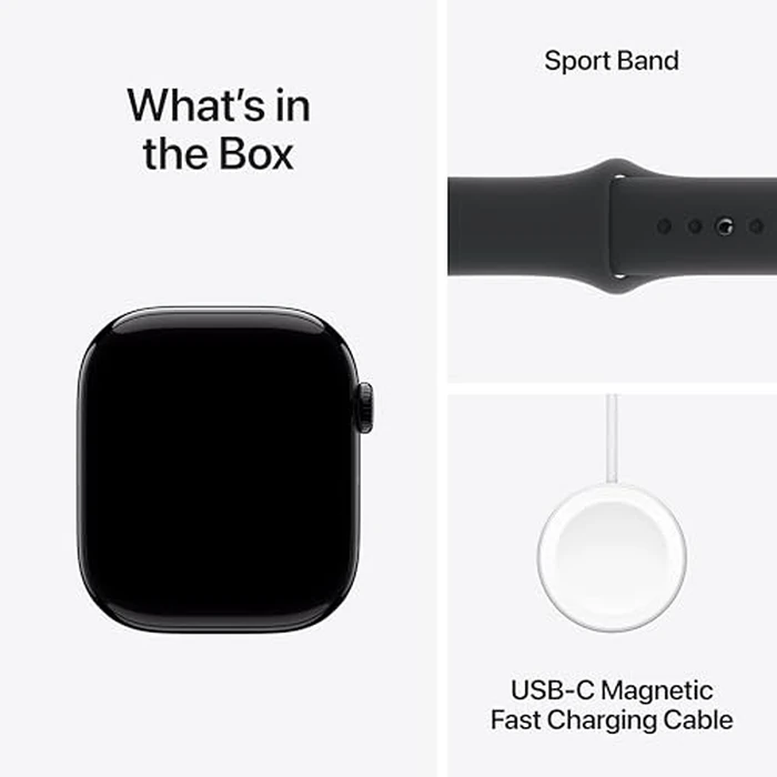Apple Watch Series 10 [GPS 46mm case] Smartwatch with Jet Black Aluminum Case with Black Sport Band - M/L. Fitness Tracker, ECG App, Always-On Retina Display, Water Resistant by Apple - Image 7