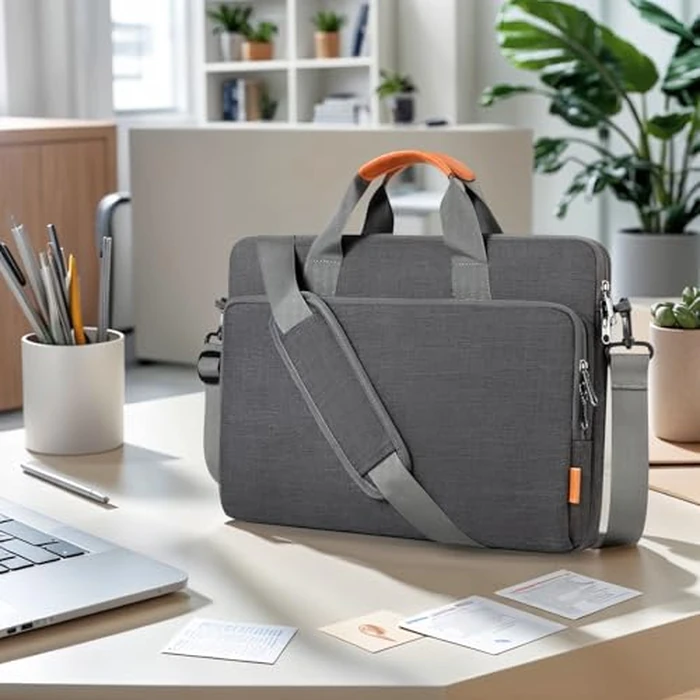bagasin 15 15.6 16 inch Laptop Computer PC Shoulder Bag Carrying Case, Water-Repellent Fabric Briefcase, Lightweight Toploader, Business Casual or School by bagasin - Image 8
