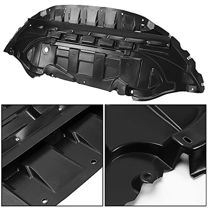 ECOTRIC Front Engine Splash Shield Compatible with 2013-2014 Ford Mustang Base Convertible Coupe GT Convertible Coupe 3.7L 5.0L W/O California Edition Replacement for DR3Z17626B, FO1228130 by ECOTRIC - Image 3