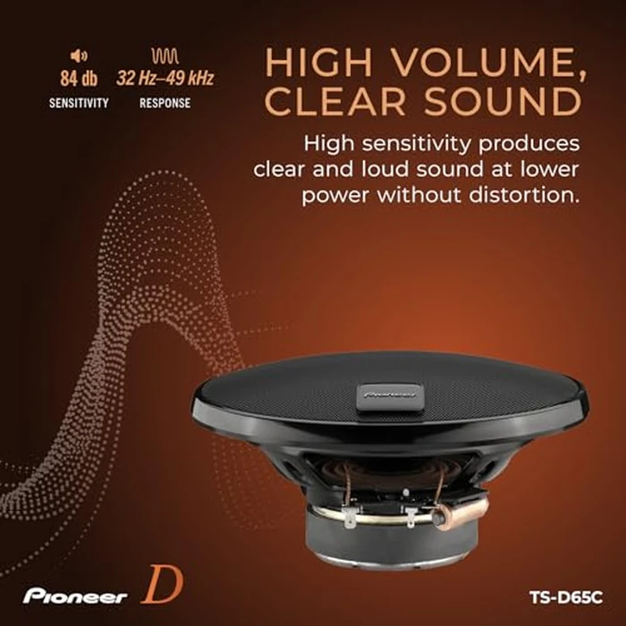 PIONEER D-Series TS-D65C 6.5” 2-Way Speakers (Pair) - 270W Max, Crisp Highs + Clear Vocals, Ideal Factory Upgrade, Add an Amplifier for Even Better Performance by PIONEER - Image 5