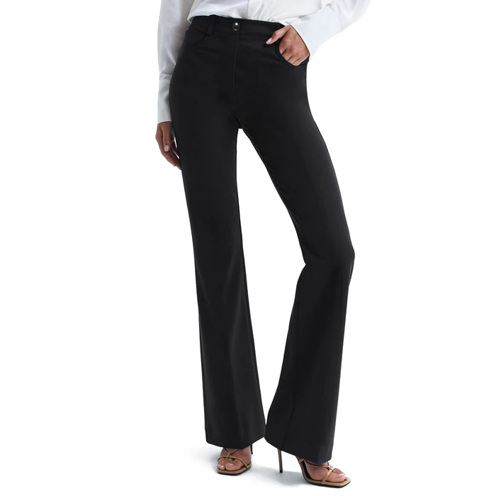 Houmous S-XXL 29'' 31'' 33'' 35'' Inseam Women's Bootcut Dress Pants Pockets Stretch Work Lounge Pant Office Casual, Black, 33", Medium by Houmous - Used - Like New condition - US$37.99