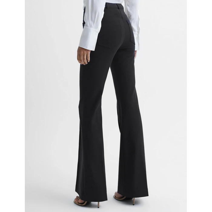 Houmous S-XXL 29'' 31'' 33'' 35'' Inseam Women's Bootcut Dress Pants Pockets Stretch Work Lounge Pant Office Casual, Black, 33", Medium by Houmous - Image 2