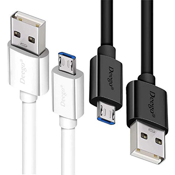 DEEGO Micro USB Cable, 2Pack Extra Long Android Charger Cable 10Ft 6Ft, Charger Cord Fast Android USB Charging Cable Compatible with Samsung Galaxy S7 Edge S6 S5 and More by DEEGO - Image 1