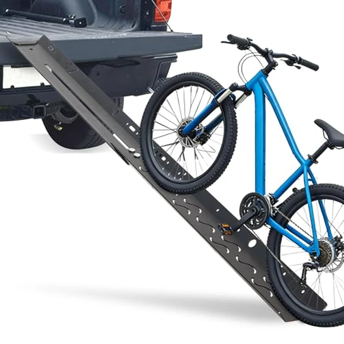 Heavy Duty Extendable Bike Ramp, Foldable Loading Ramp for Piston Pro/Pro X Rack, Fit for E-Bikes Fat Tires Mountain Bikes Mopeds, Compatible with Hitch-Mount Bike Rack Truck Trailer Tailgate by Bang4buck - Image 4