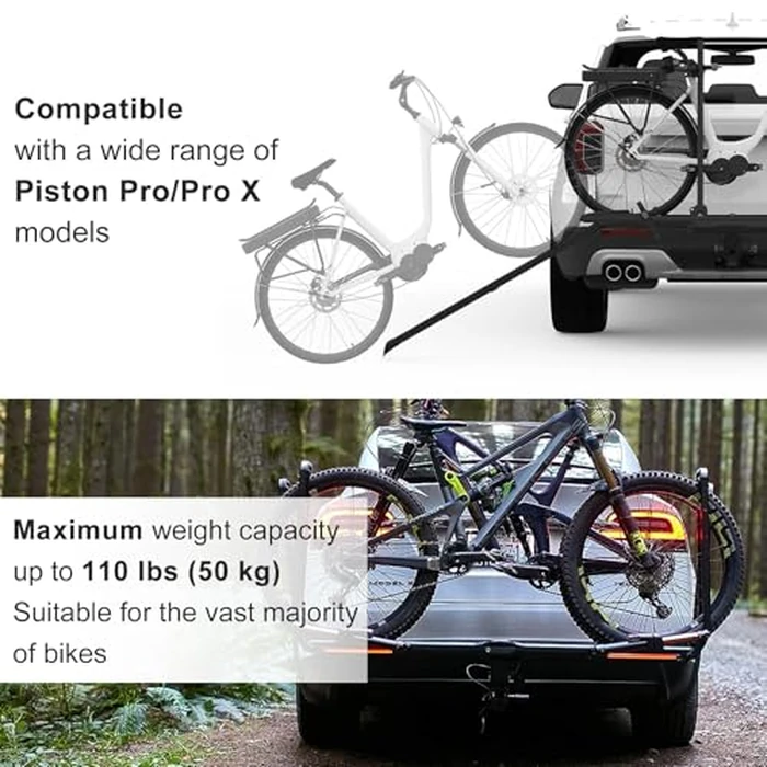 Heavy Duty Extendable Bike Ramp, Foldable Loading Ramp for Piston Pro/Pro X Rack, Fit for E-Bikes Fat Tires Mountain Bikes Mopeds, Compatible with Hitch-Mount Bike Rack Truck Trailer Tailgate by Bang4buck - Image 5