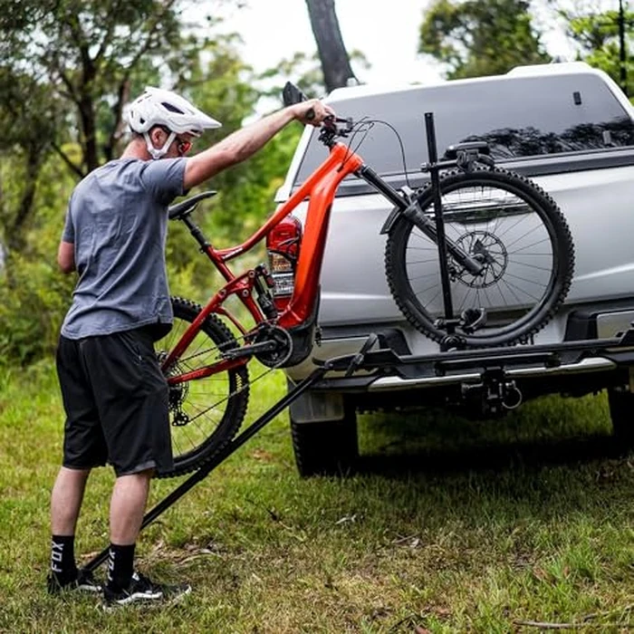 Heavy Duty Extendable Bike Ramp, Foldable Loading Ramp for Piston Pro/Pro X Rack, Fit for E-Bikes Fat Tires Mountain Bikes Mopeds, Compatible with Hitch-Mount Bike Rack Truck Trailer Tailgate by Bang4buck - Image 7