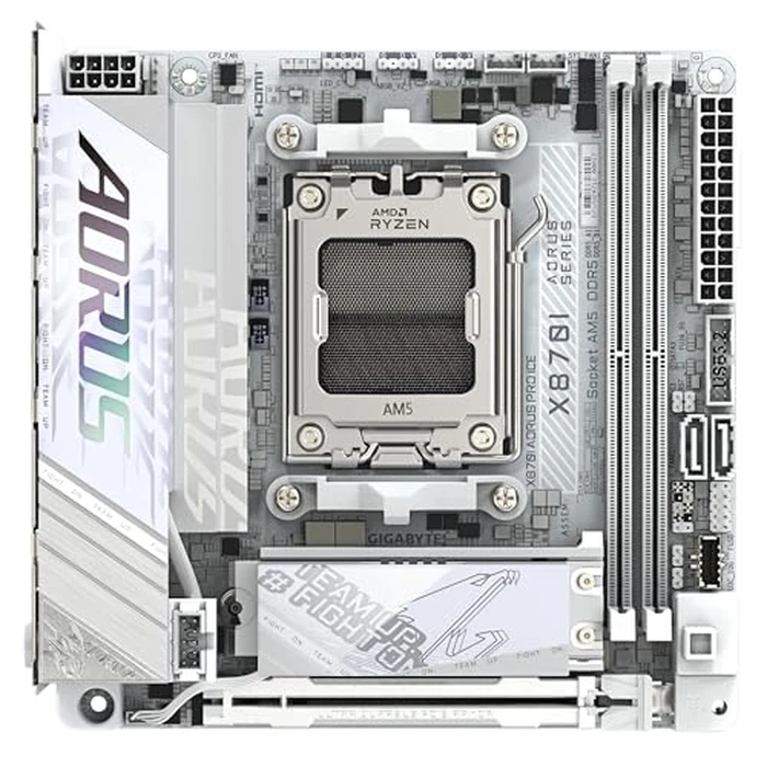 GIGABYTE X870I AORUS PRO ICE Motherboard - Supports AMD Ryzen 9000 Series CPUs, 8+2+1 Phases VRM, up to 8400MHz DDR5 (OC), 1xPCIe 5.0 M.2 + 1xPCIe 4.0 M.2, WI-FI 7, 2,5GbE LAN, USB 4 by GIGABYTE - Image 5