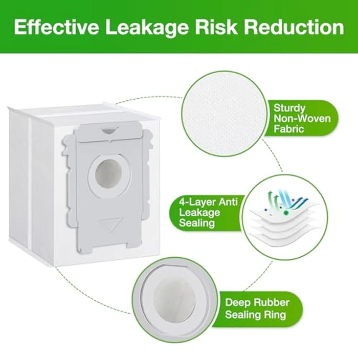 VBN 12 Pack Replacement Roomba Vacuum Bags, Compatible with iRobot Roomba 104 105 405 504 505 705 Combo 10 Max, i7+ i3+ i4+ i6+ i8+ j7+ s9+, i s j Series, All Clean Base Automatic Dirt Disposal Bags by VBN - Image 5