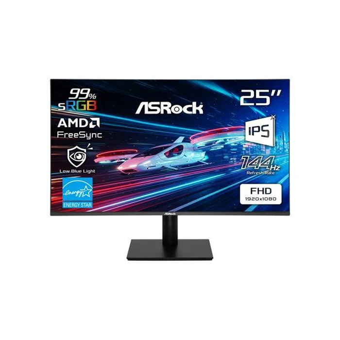ASRock Phantom Gaming 24" (24.5" actual) Full HD 144Hz IPS with AMD FreeSync (Adaptive Sync) 1ms Computer Monitor for both Work and Gaming CL25FFB by ASRock Phantom Gaming - Image 1