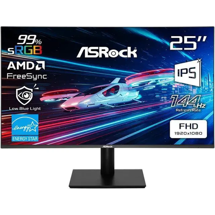 ASRock Phantom Gaming 24" (24.5" actual) Full HD 144Hz IPS with AMD FreeSync (Adaptive Sync) 1ms Computer Monitor for both Work and Gaming CL25FFB by ASRock Phantom Gaming - Image 2