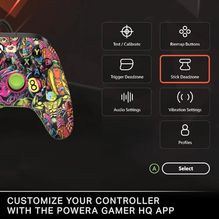 PowerA Advantage Wired Controller for Xbox Series X|S - Fortnite Glow, gamepad, wired video game controller, gaming controller, USB-C, Works with Xbox One, Officially Licensed by Power A - Image 8